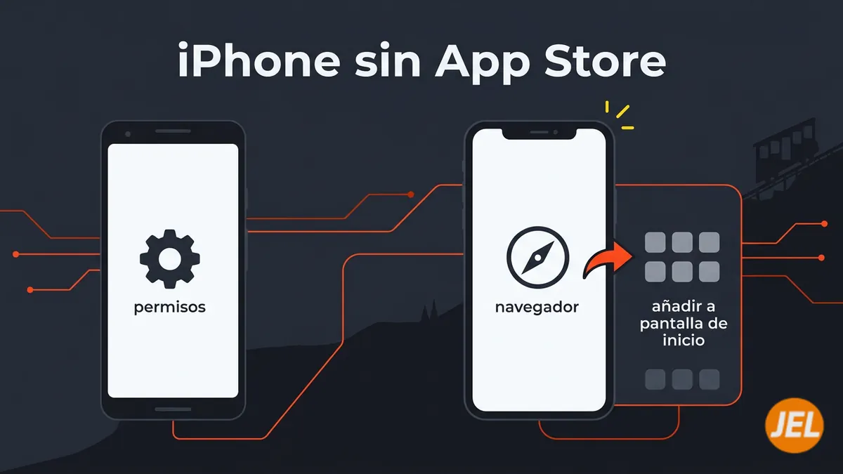 Comparación de acceso móvil Android e iPhone sin tienda de aplicaciones para JuegaEnLinea Chile