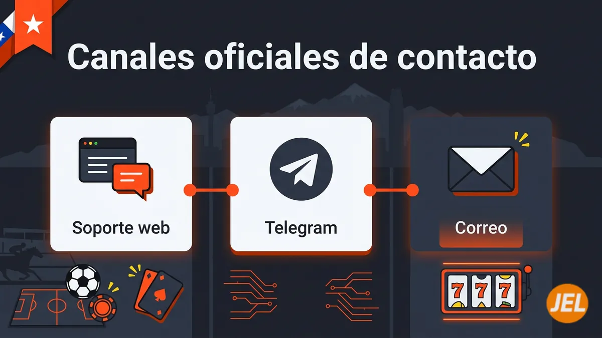 Canales oficiales de atención al cliente de JuegaEnLinea Chile: soporte web, Telegram y correo