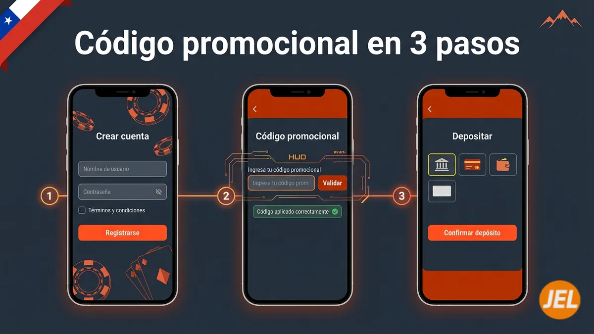 Pasos para ingresar el código promocional del bono de JuegaEnLinea Chile