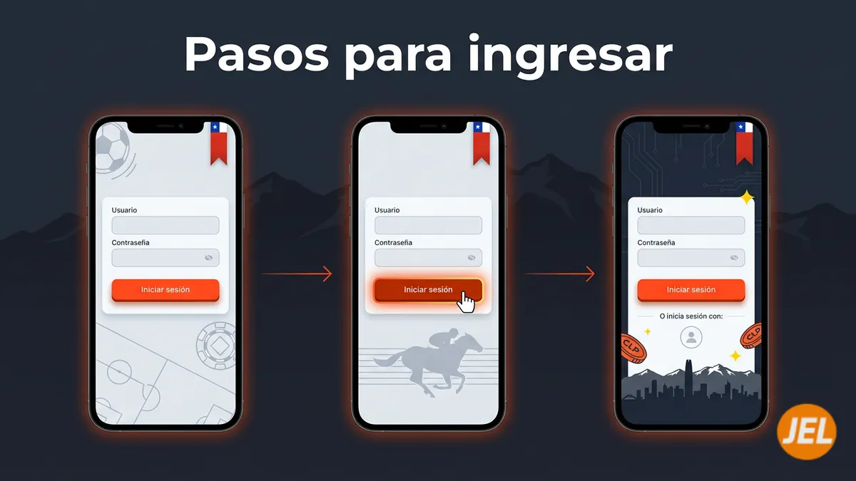 Pasos para iniciar sesión en JuegaEnLinea Chile con usuario y contraseña