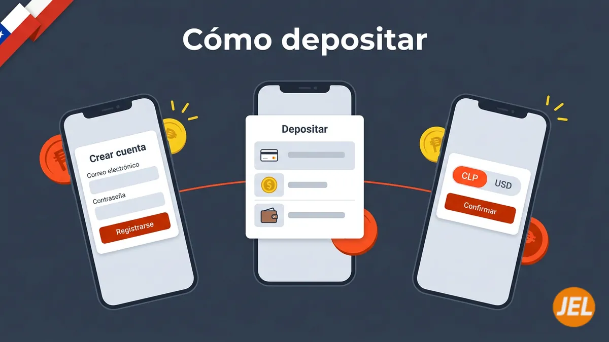 Pasos para depositar en JuegaEnLinea Chile: cuenta, método y moneda