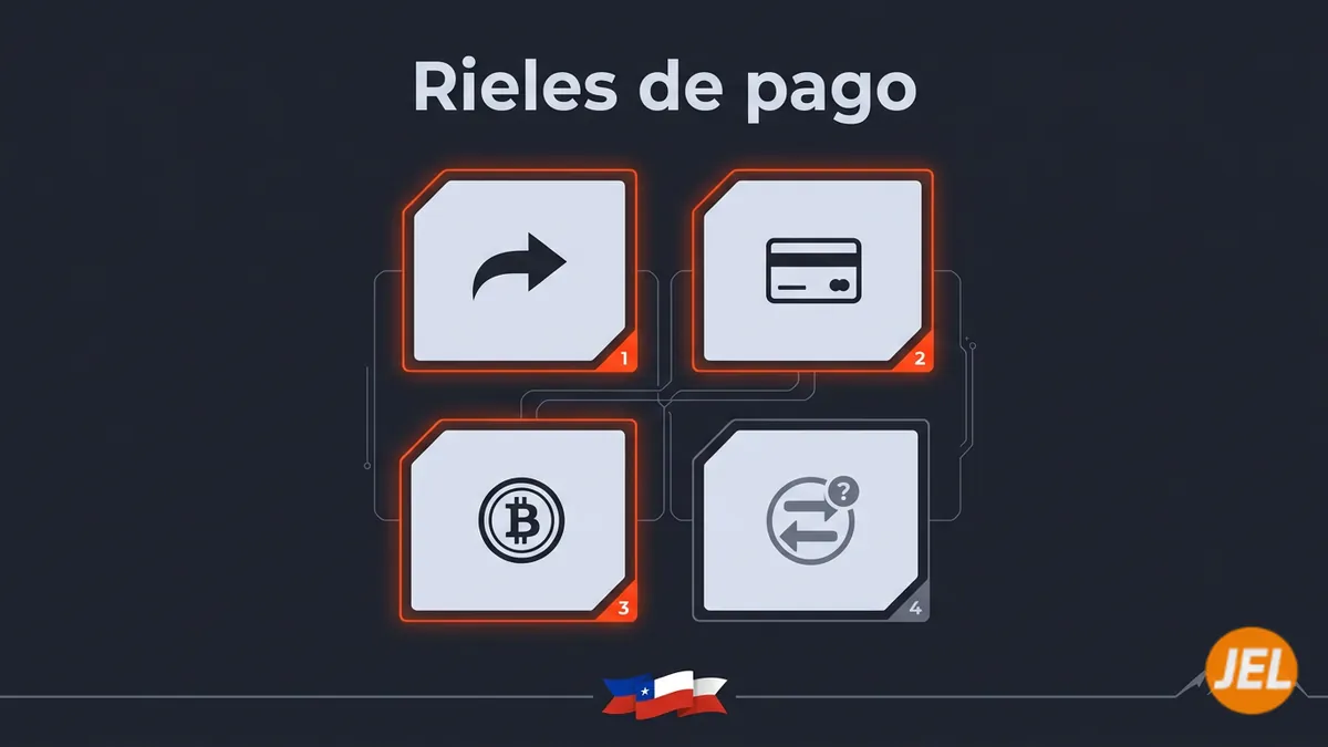 Comparación de rieles de pago disponibles en JuegaEnLinea Chile frente a métodos locales