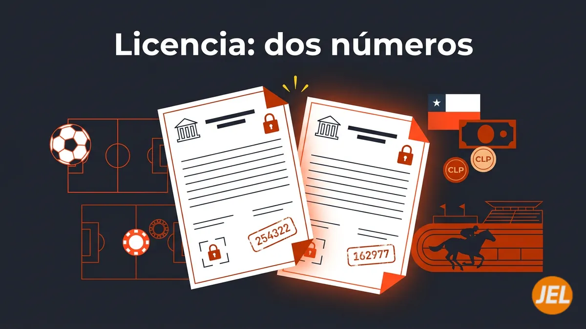 Dos documentos de licencia con números distintos que representan la confiabilidad de JuegaEnLinea
