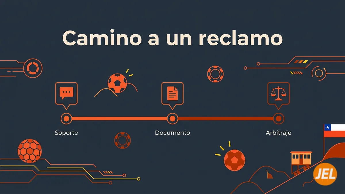 Línea de tiempo con soporte, documentos y arbitraje para resolver un reclamo con JuegaEnLinea