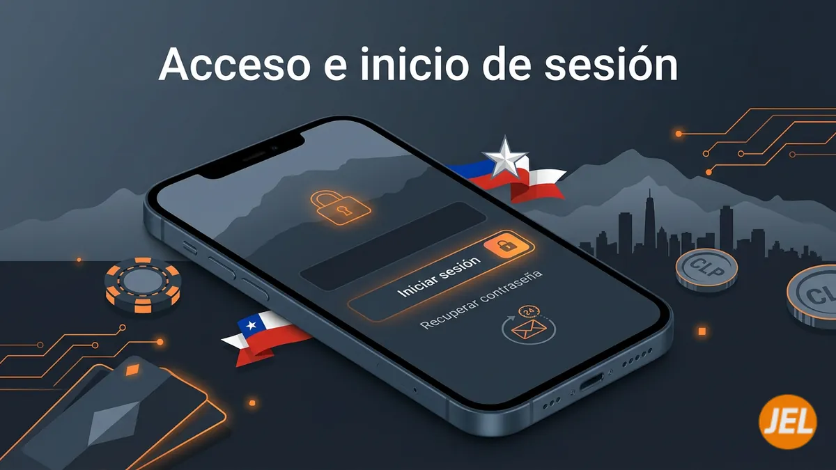 Mockup de inicio de sesión y recuperación de contraseña en el sitio oficial de JuegaEnLinea Chile